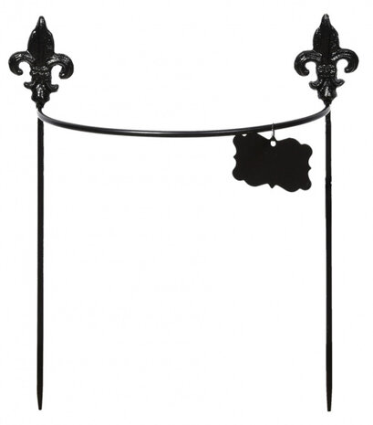 plantensteun half rond 39,6 cm staal zwart