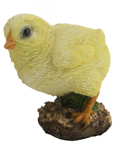 kuiken 6,3 x 8,8 cm polyresin geel