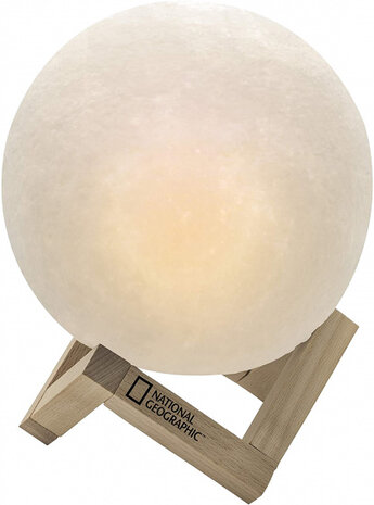 decoratielamp Maan 3D 15 cm wit