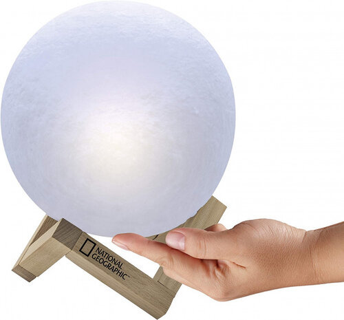decoratielamp Maan 3D 15 cm wit