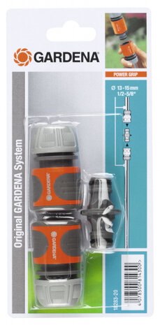 koppelingsset tuinslang 13 mm PVC grijs/oranje 3-delig