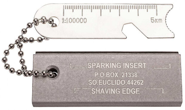 vuursteen 7,6 cm magnesium/staal grijs/zilver