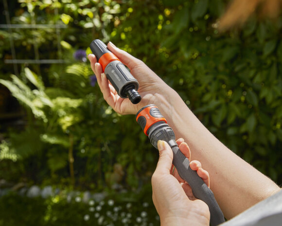 tuinslangset Liano 30 m textiel zwart 5-delig