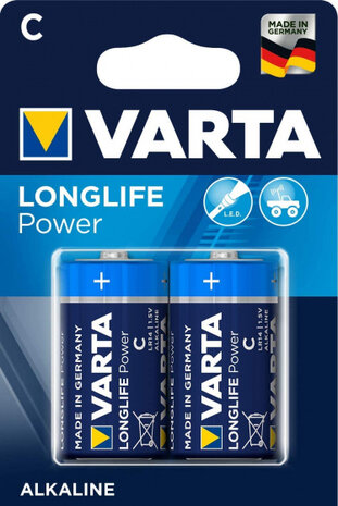 batterijen LR14 Alkaline Longlife Power 1,5V 2 stuks