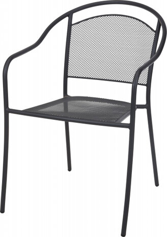 stapelstoel 55 x 81 cm staal grijs