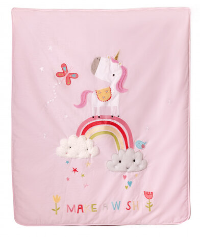 sprei eenhoorn meisjes 140 cm katoen roze