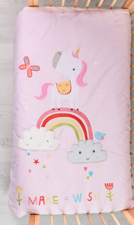 sprei eenhoorn meisjes 140 cm katoen roze
