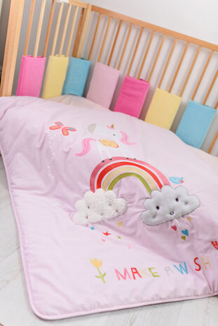 sprei eenhoorn meisjes 140 cm katoen roze