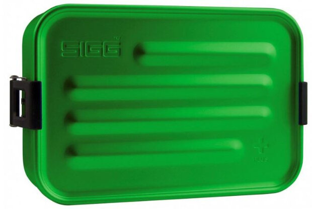 broodtrommel 17 x 11,7 cm aluminium groen