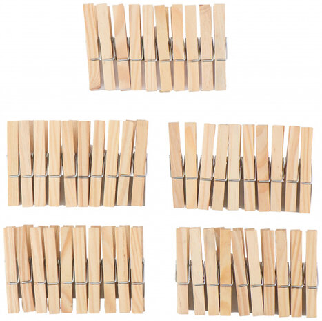 wasknijpers 7,2 cm hout bruin 100 stuks