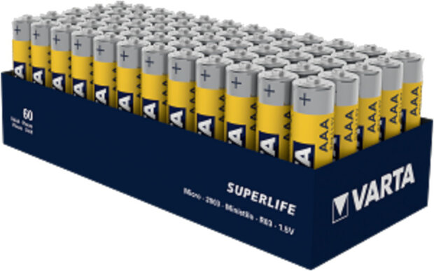 batterijen AAA Superlife R03 1,5V zink-carbon 60 stuks