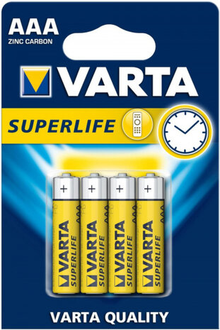 batterijen AAA Superlife R03 1,5V zink-carbon 4 stuks