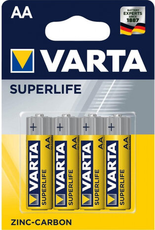 batterijen AA Superlife R06 1,5V zink-carbon 4 stuks
