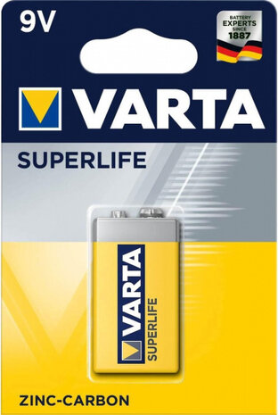 batterij Superlife 6LR61 9V zink-carbon