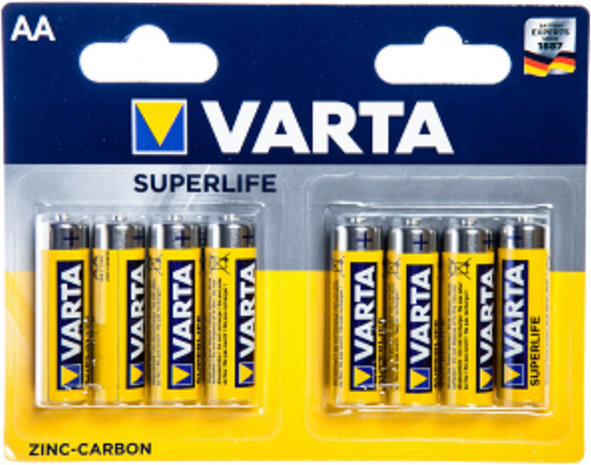 batterijen AA Superlife R06 1,5V zink-carbon 8 stuks