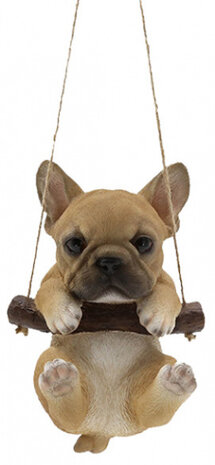 beeld bulldog 15 cm polyresin bruin