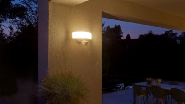 wandlamp sensor led 6W 15 cm wit