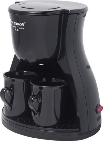 duo-koffiezetapparaat 450W 23 x 19,5 cm zwart 3-delig