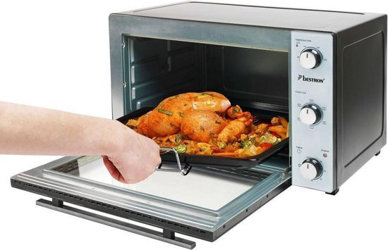 grill/-bakoven 55 liter 2000W RVS zwart 5-delig