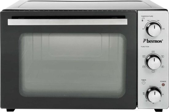 grill/-bakoven 55 liter 2000W RVS zwart 5-delig
