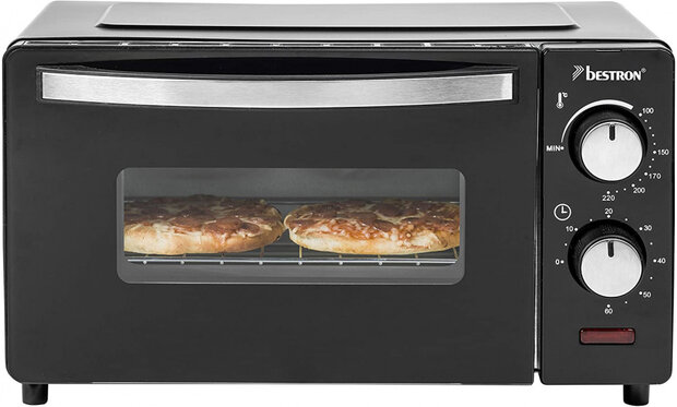 mini-grill/-bakoven 9 liter 800W RVS zwart 4-delig
