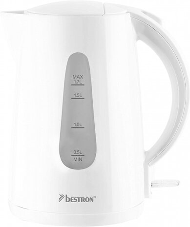 waterkoker 1,7 liter 2200W 24,5 cm RVS wit