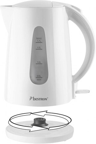 waterkoker 1,7 liter 2200W 24,5 cm RVS wit