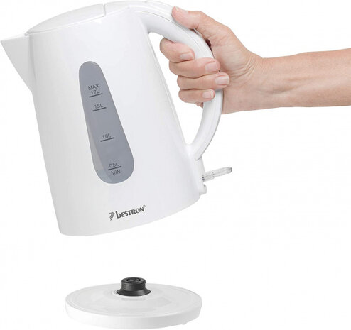 waterkoker 1,7 liter 2200W 24,5 cm RVS wit