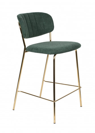 barkruk Jolien 48 x 89 cm staal/polyester/nylon goud/groen