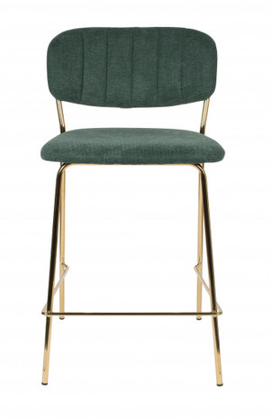 barkruk Jolien 48 x 89 cm staal/polyester/nylon goud/groen