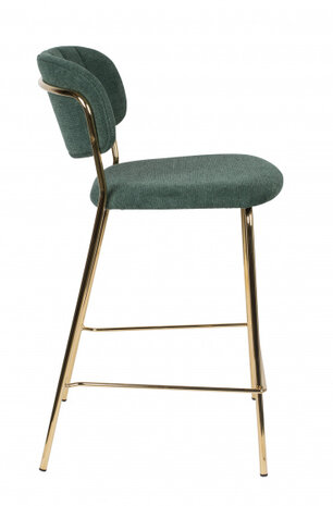 barkruk Jolien 48 x 89 cm staal/polyester/nylon goud/groen