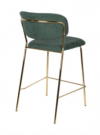 barkruk Jolien 48 x 89 cm staal/polyester/nylon goud/groen