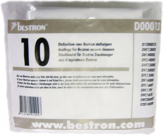 stofzuigerzakken 20 x 25 cm microfiber wit 10 stuks