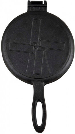 wafelijzer 30,5 cm gietijzer 2,2 kg zwart