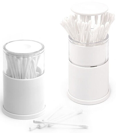 wattenstaafjeshouder Pop-Up 10,5 x 7 cm ABS wit