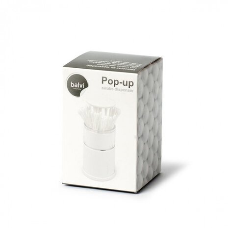 wattenstaafjeshouder Pop-Up 10,5 x 7 cm ABS wit