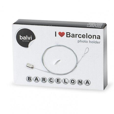 fotohouder Barcelona 150 cm acryl/staal zilver 10-delig
