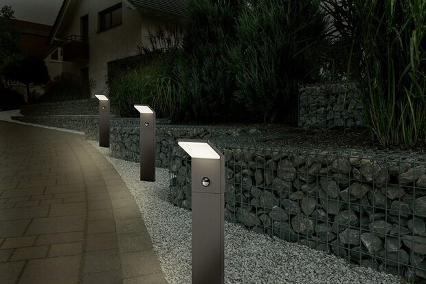 tuinverlichting Pearl sensor 50 cm led aluminium antraciet