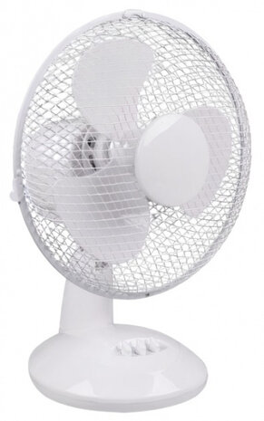 tafelventilator Bergen 36 x 28 cm staal wit