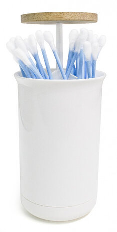 wattenstaafjes dispenser Push&nbsp;&amp;&nbsp;Up 11,5 x 7 cm ABS wit