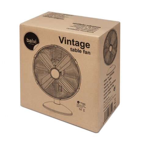 ventilator Vintage 40 x 33 cm metaal zilver