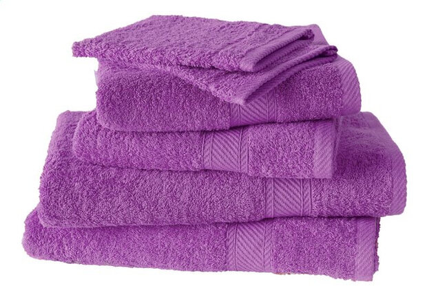 badtextielset H&eacute;l&egrave;ne katoen lila 6-delig