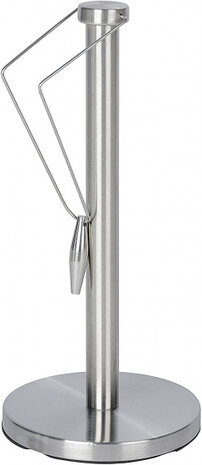 keukenrolhouder Preston 15 x 33 cm RVS zilver
