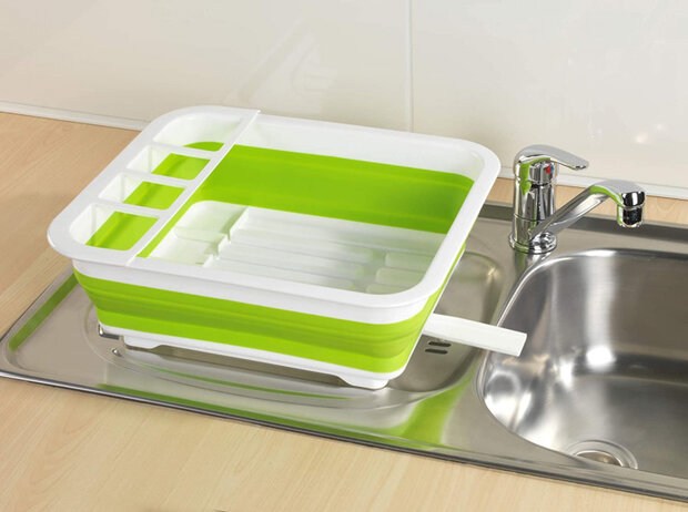 afdruiprek 31 x 36,5 cm groen/wit