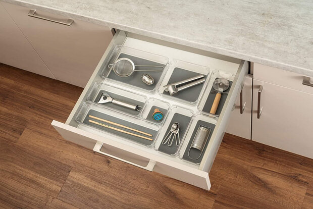 ladenorganizer 9 x 18,5 x 4,5 cm transparant