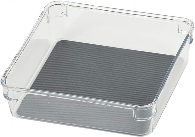 ladenorganizer 16 x 16 x 4,5 cm transparant