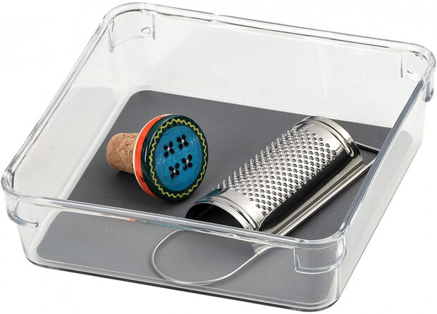ladenorganizer 16 x 16 x 4,5 cm transparant