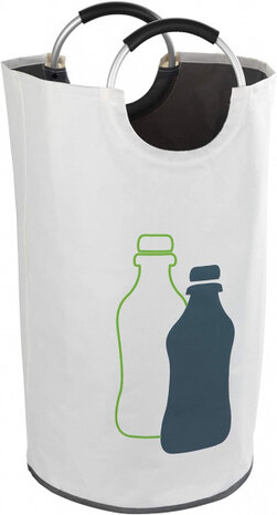 flessenverzamelaar 69 liter polyester/alu wit