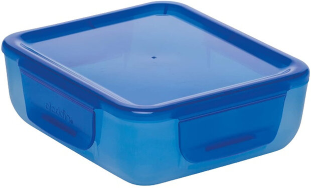 broodtrommel On The Go 700 ml blauw 2-delig
