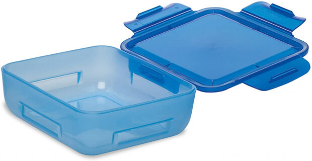 broodtrommel On The Go 700 ml blauw 2-delig